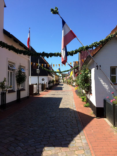 Straßenzug auf dem Holm in Schleswig